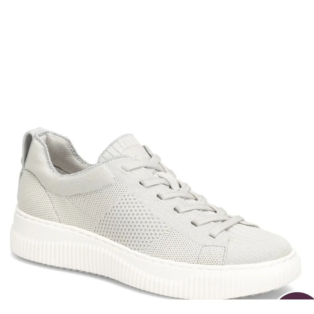 Sofft Faro Light Grey Knit Sneakers Womens 9M Recycled Textile SF0081708 NEW